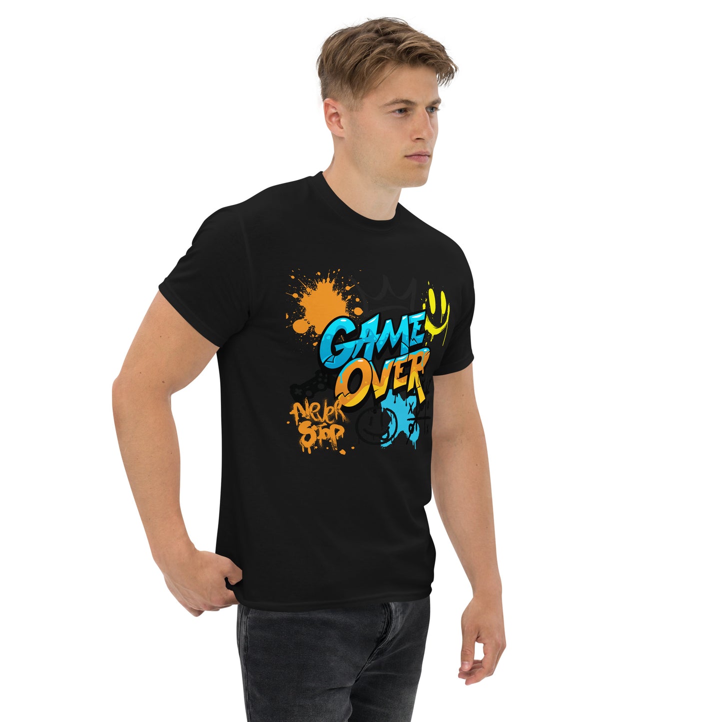 Klassisches Herren T-Shirt - Game Over Druck