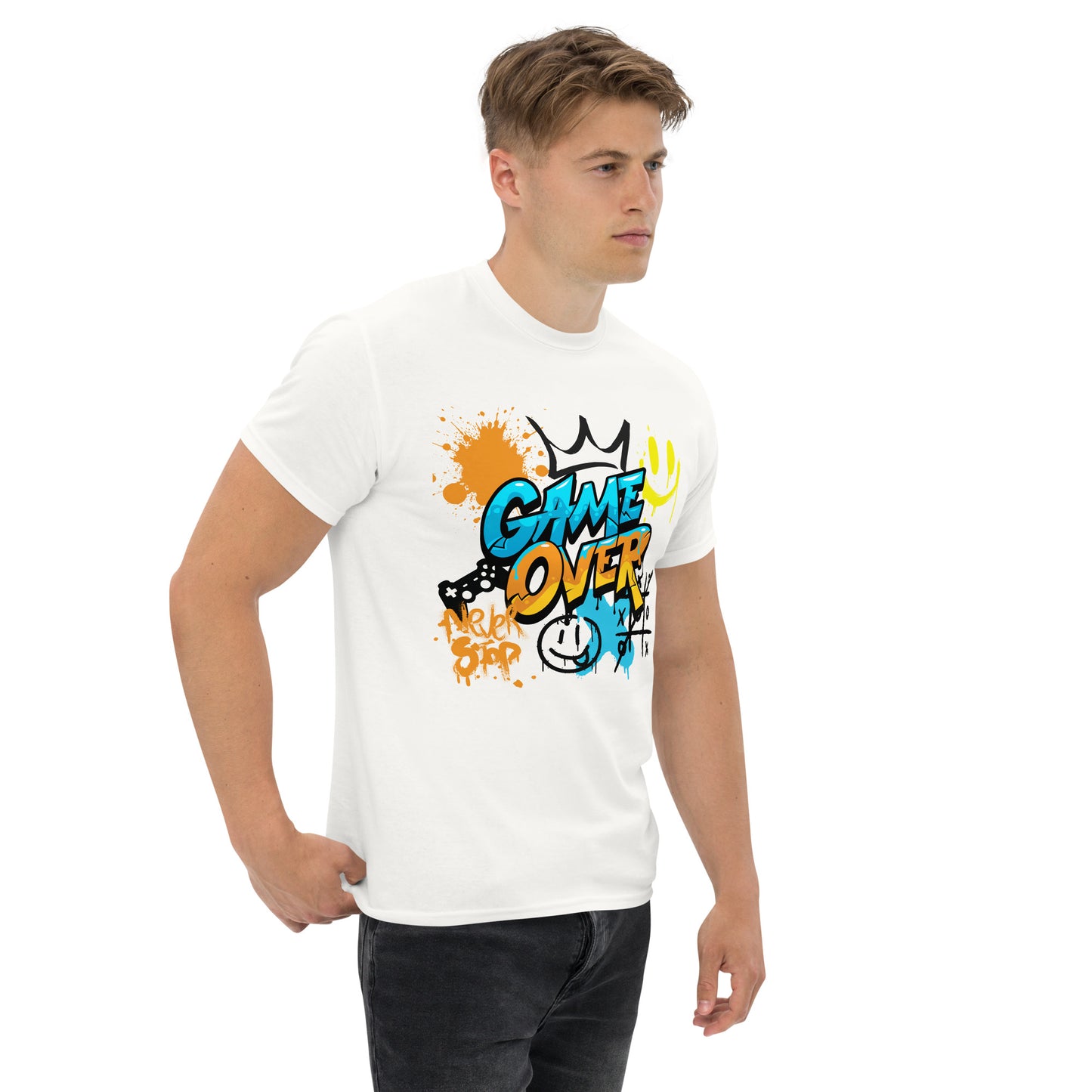 Klassisches Herren T-Shirt - Game Over Druck