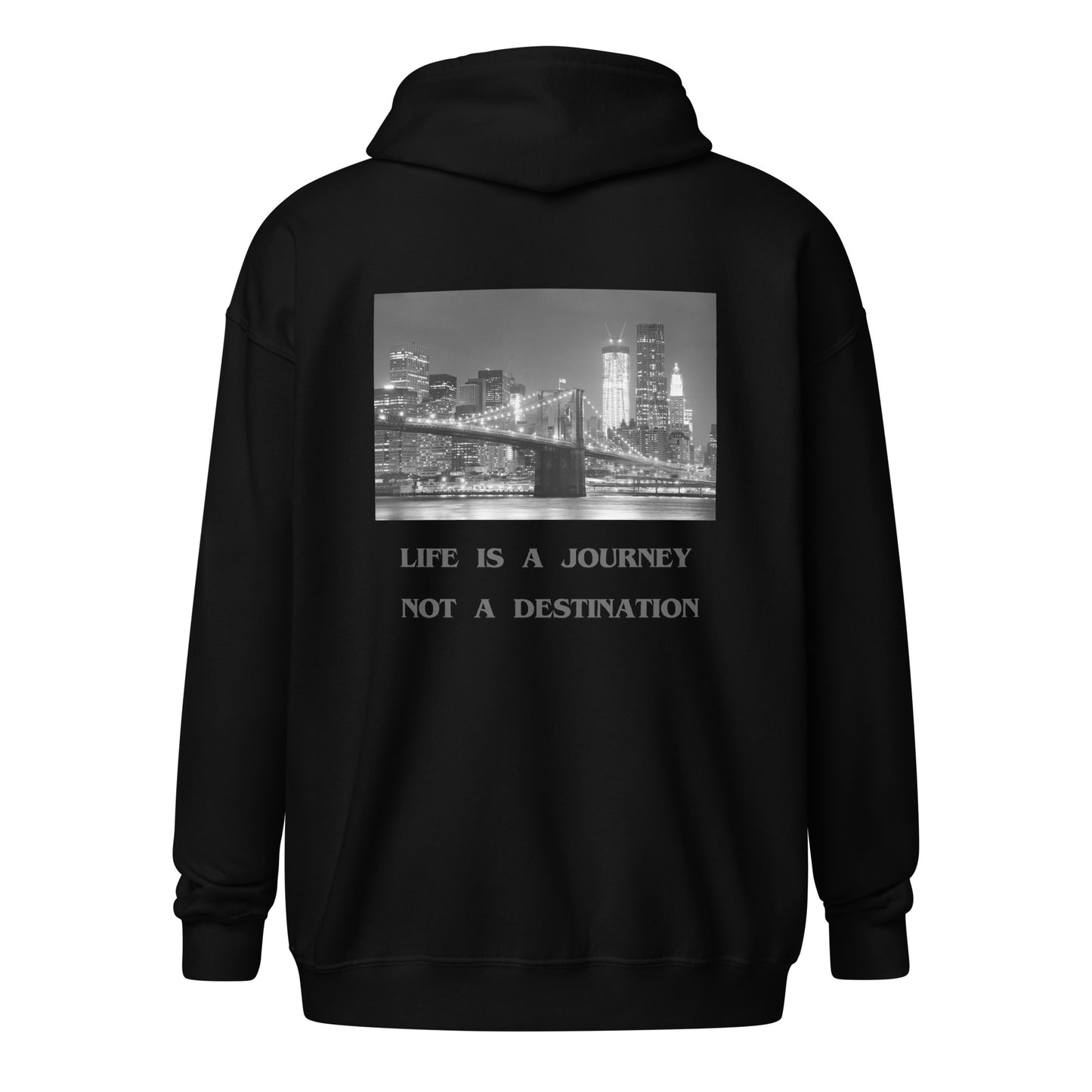 Herren Statement Heavy-Blend Zip Hoodie - life is a journey, not a destination