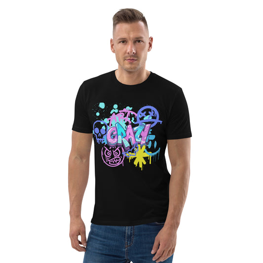 Herren-Bio-Baumwoll-T-Shirt - Crazy Art