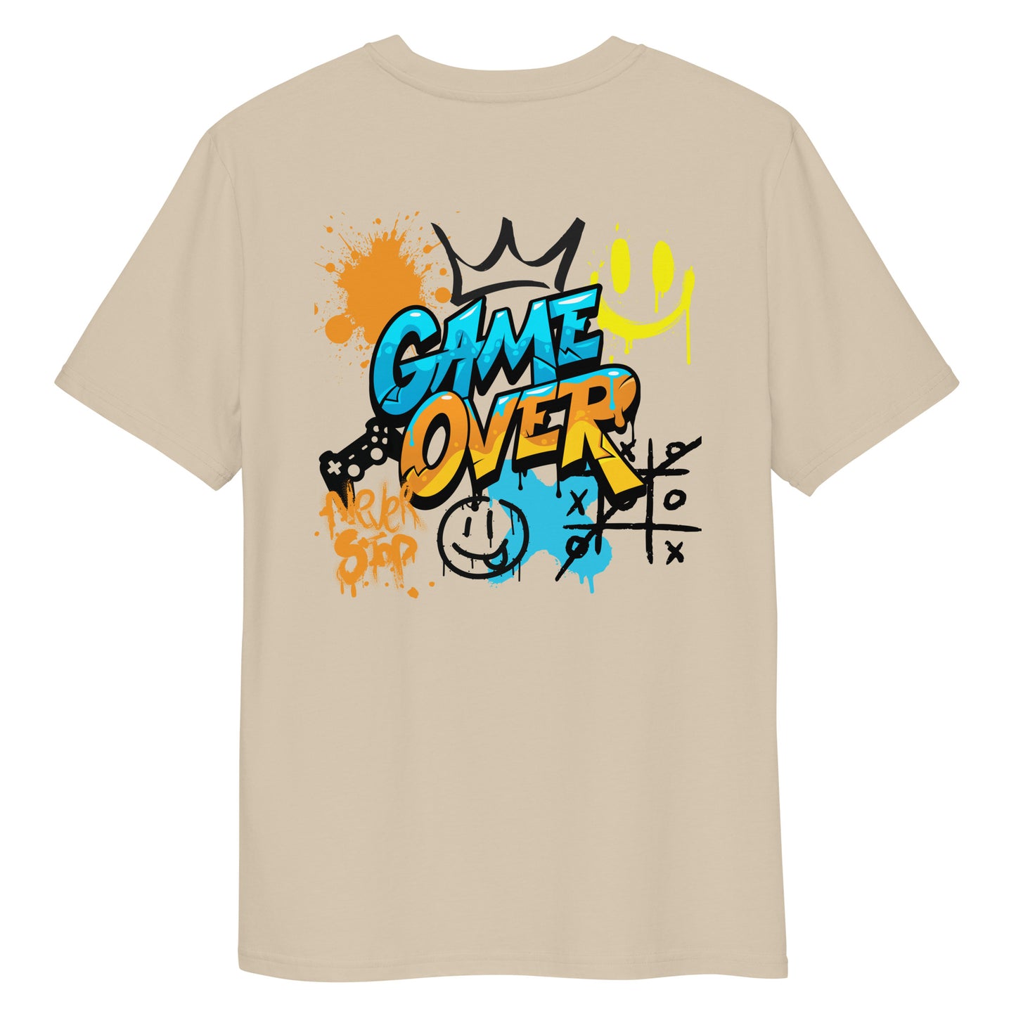 Herren-Bio-Baumwoll-T-Shirt - Game Over - Rückseite