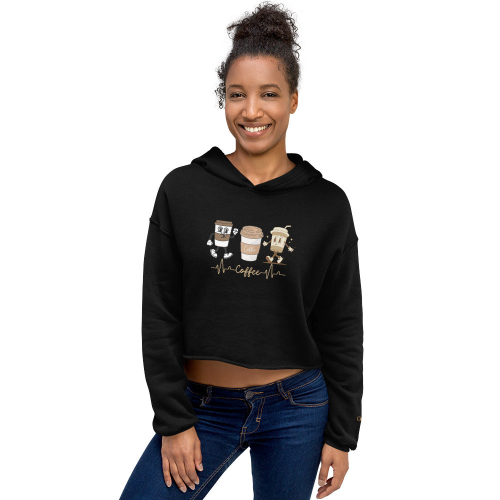 Dmen Crop-Hoodie -Coffee Love