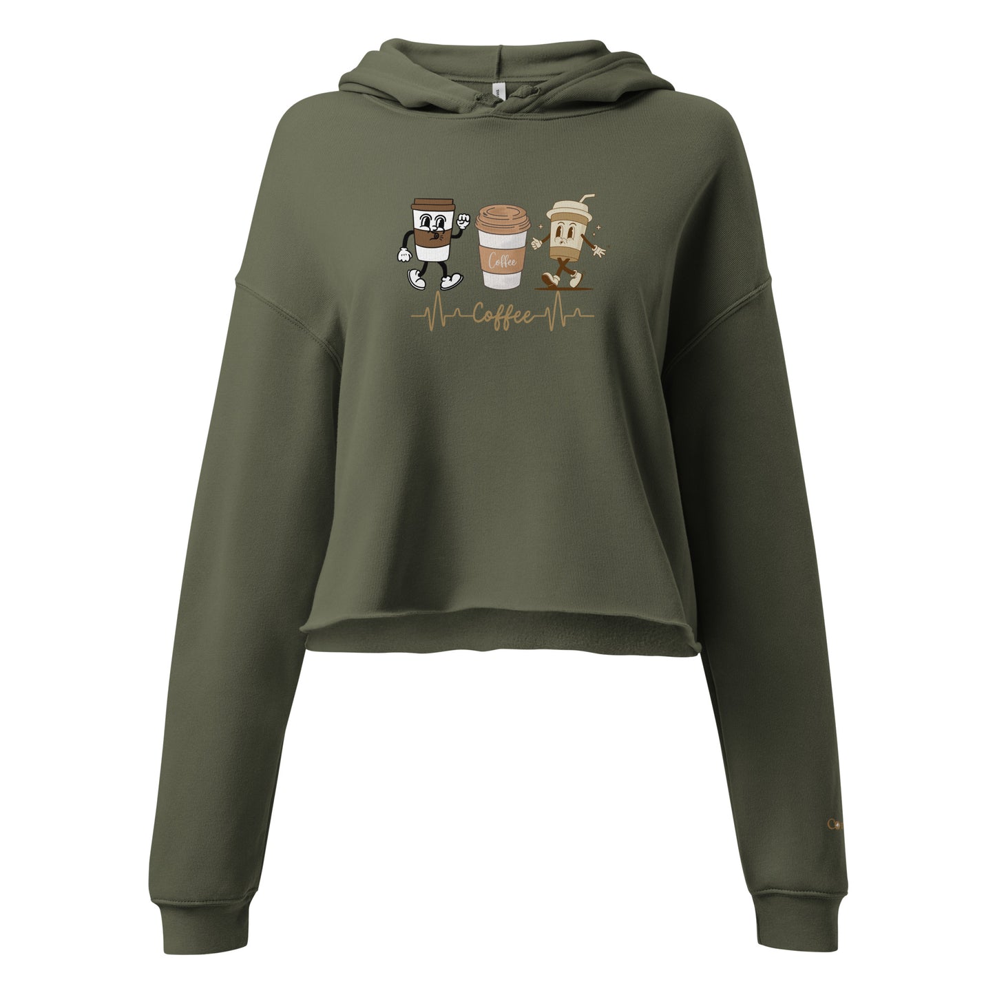 Dmen Crop-Hoodie -Coffee Love