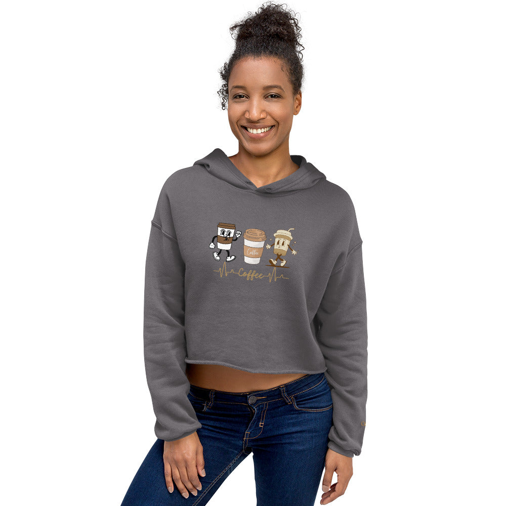 Dmen Crop-Hoodie -Coffee Love